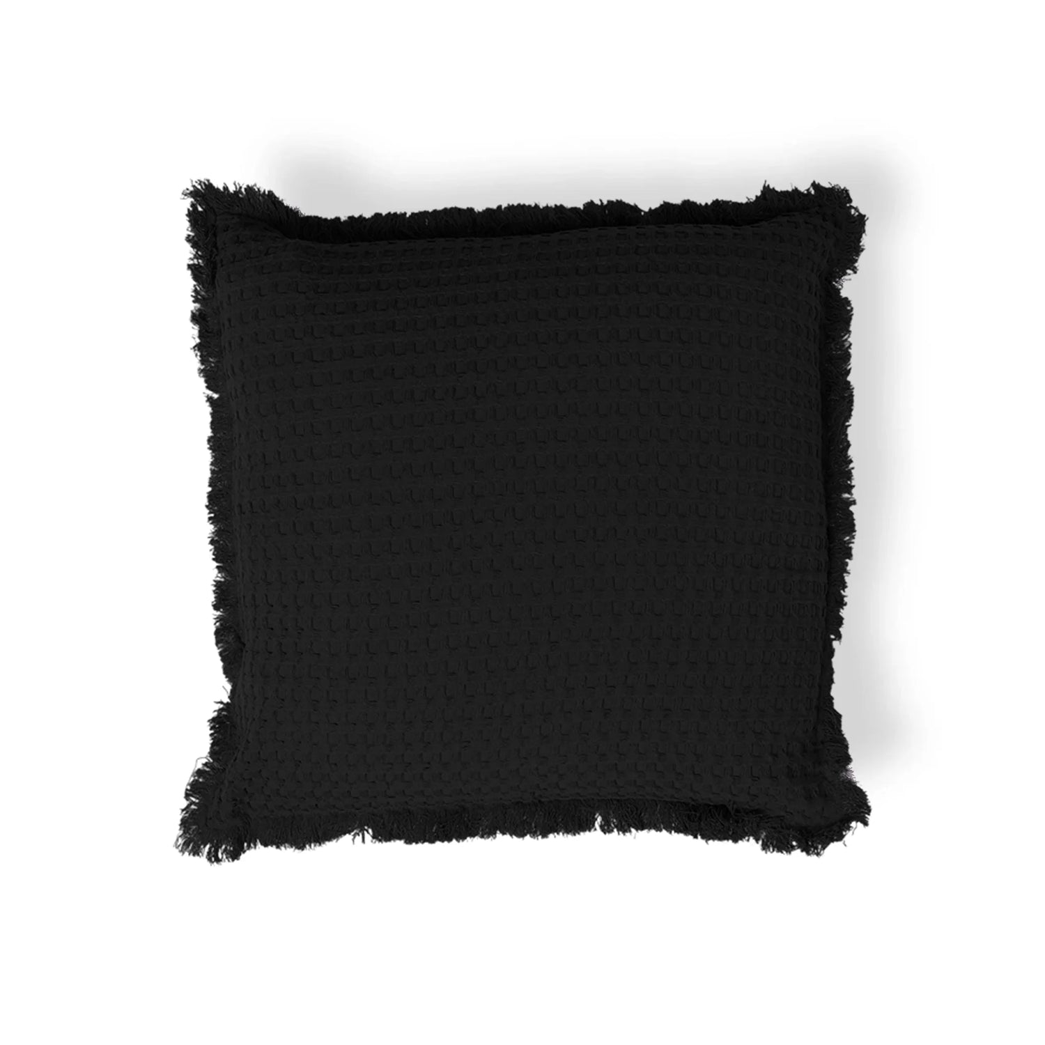 Charlotte Waffle Cushion Black
