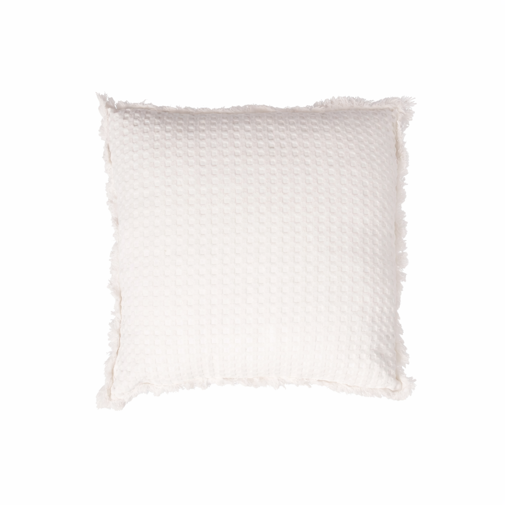 Charlotte Waffle Cushion White