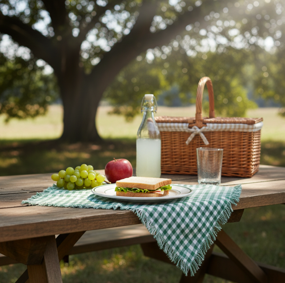 Gingham Christmas Napkins Jolly Green