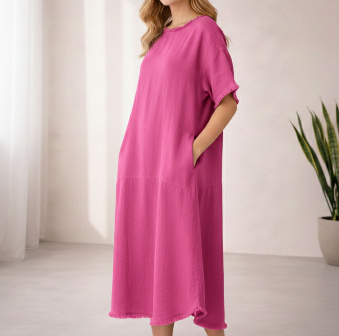 Hazel Dress - Pink - Long Sleeve