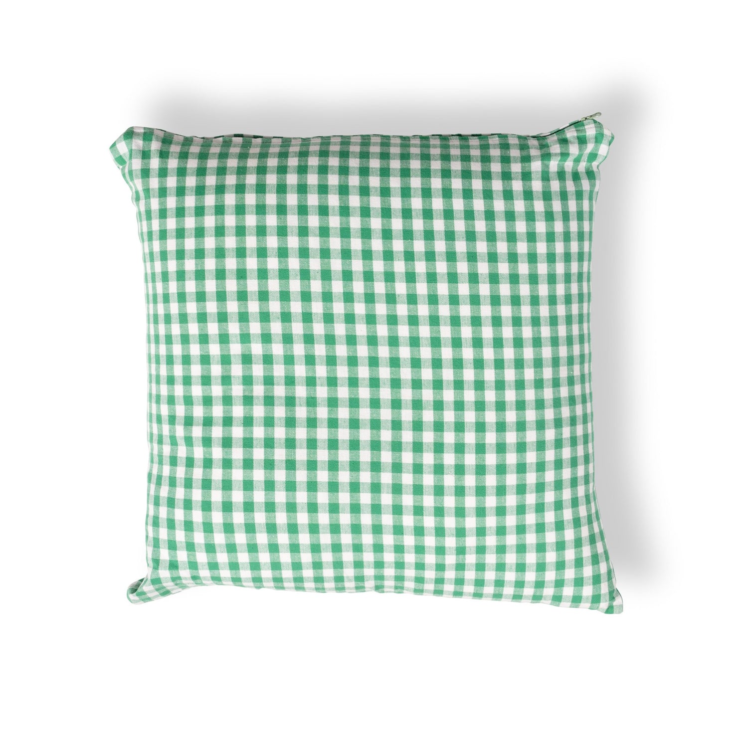 Gingham Christmas Cushion - Jolly Green