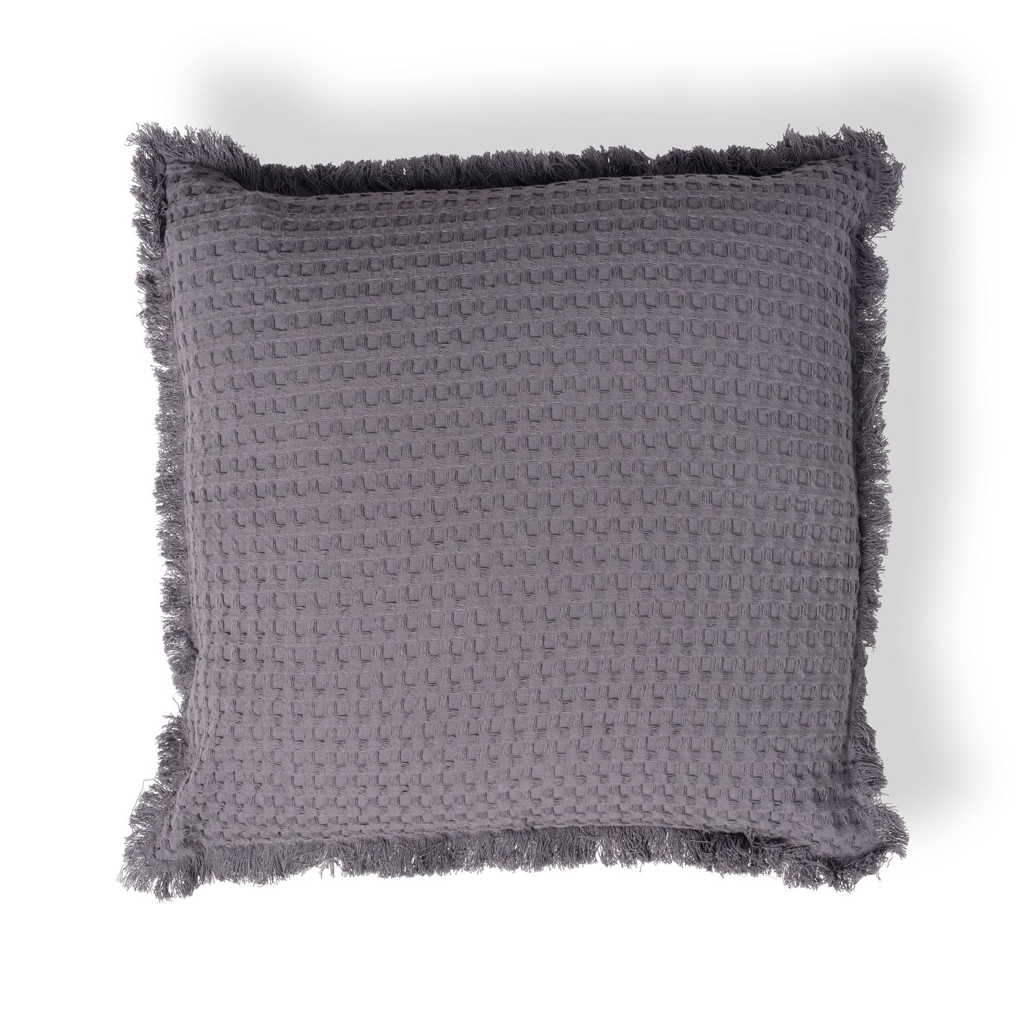 Charlotte Waffle Cushion - Black