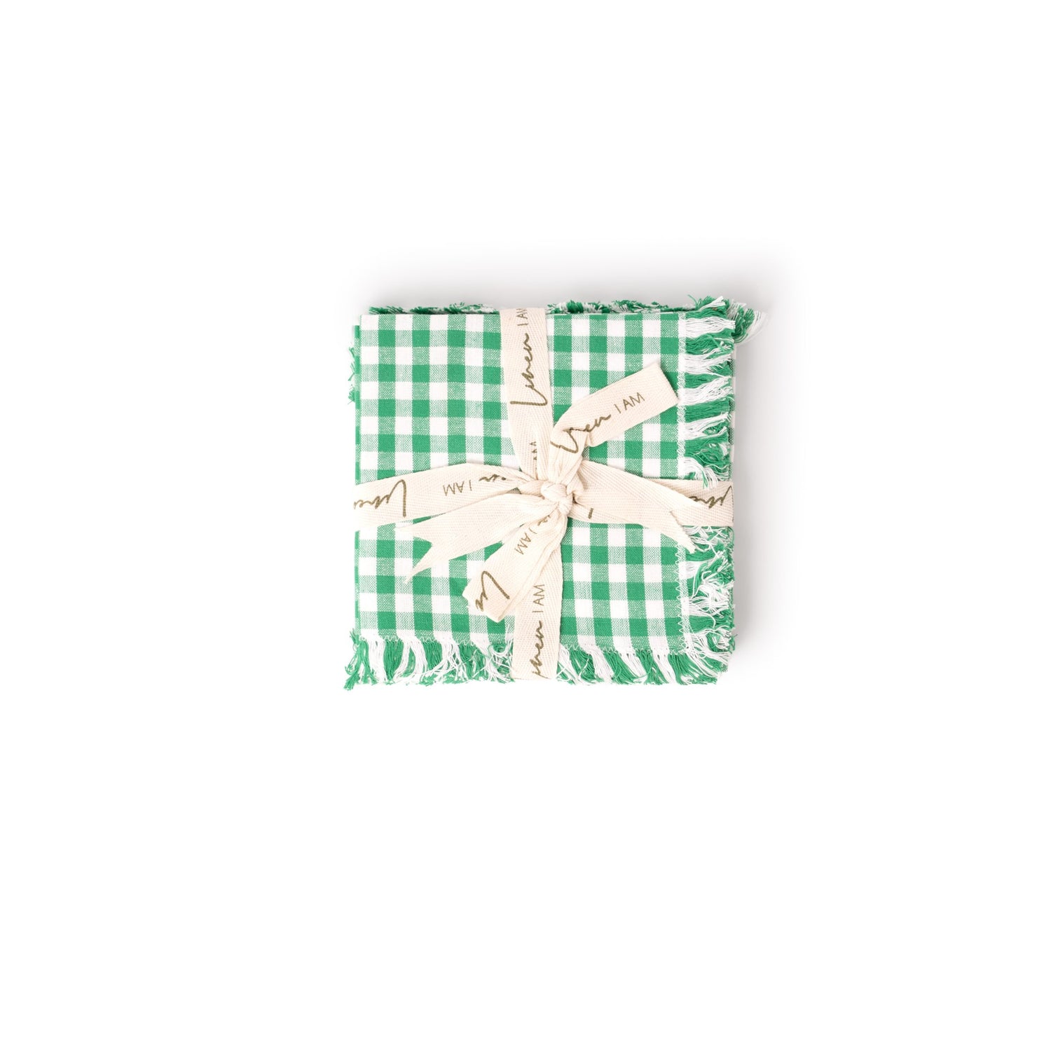 Gingham Easter Napkins Jolly Green