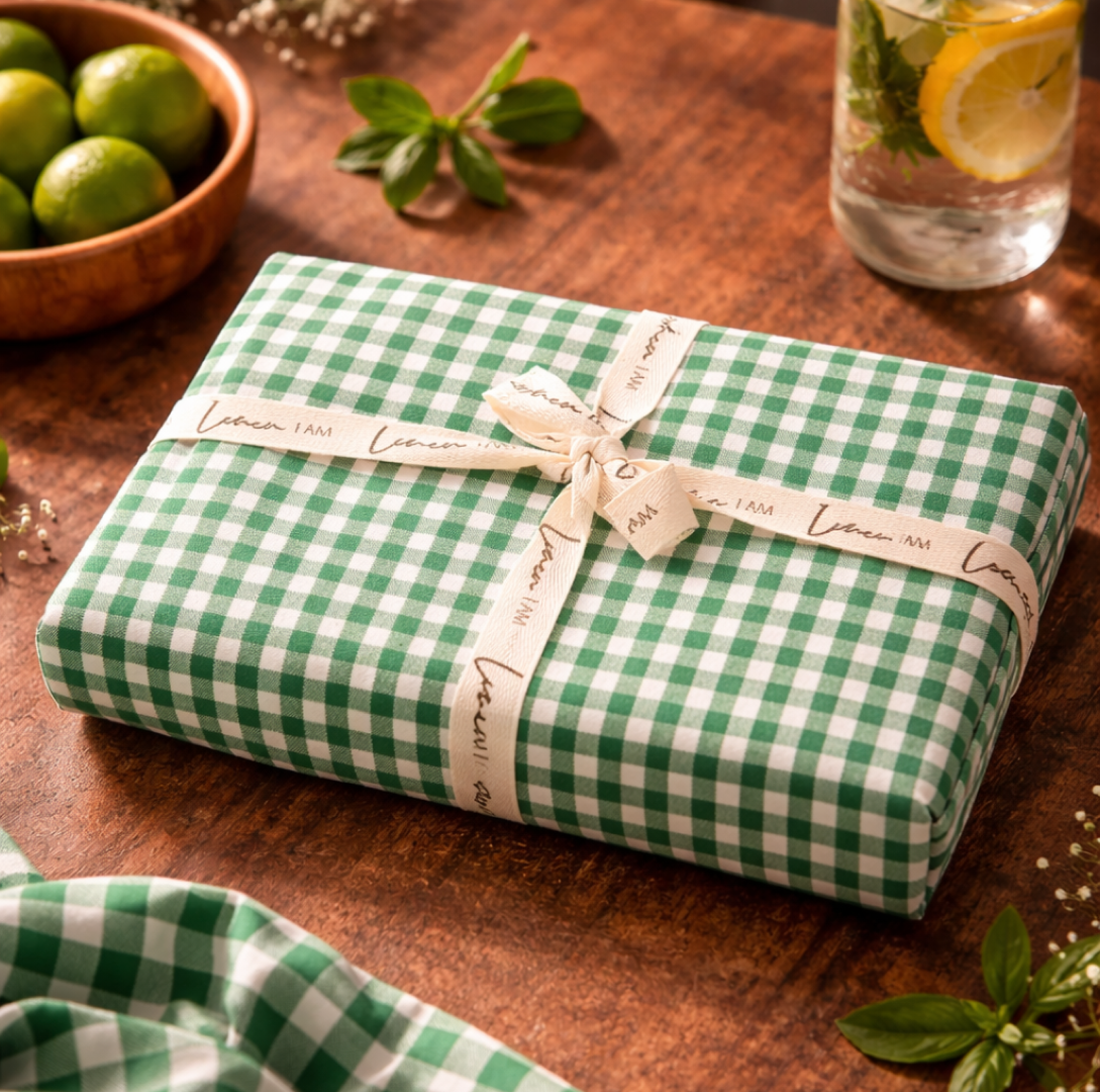 Gingham Christmas Table Cloths Jolly Green