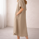 Hazel Dress - Olive - Short Sleeve