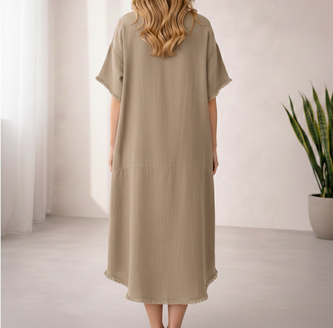 Hazel Dress - Olive - Short Sleeve