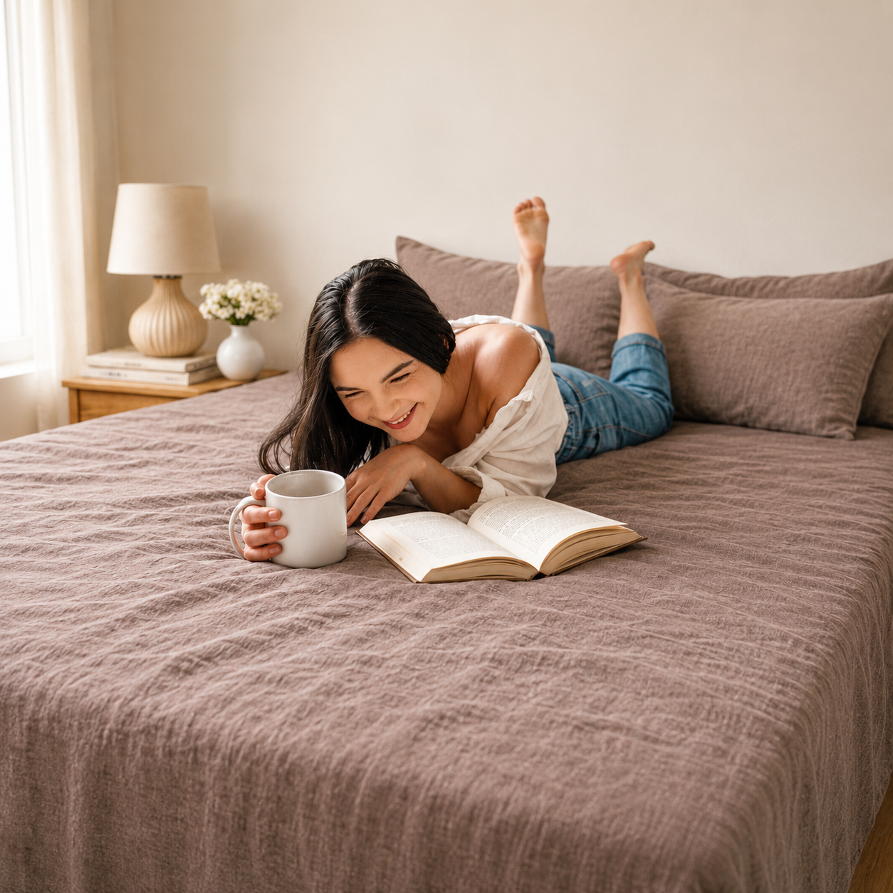 Whitney Natural Linen Sheets