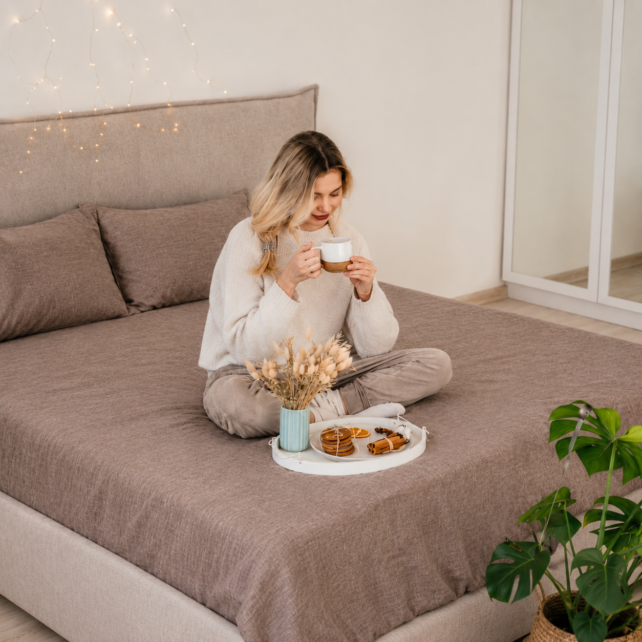Whitney Natural Linen Sheets