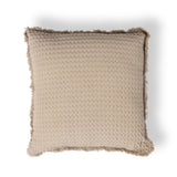 Charlotte Waffle Cushion - White