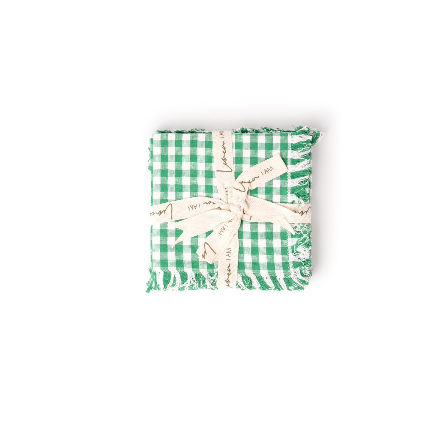 Gingham Christmas Napkins - Berry Red