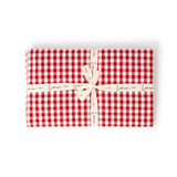 Gingham Christmas Table Cloths - Berry Red