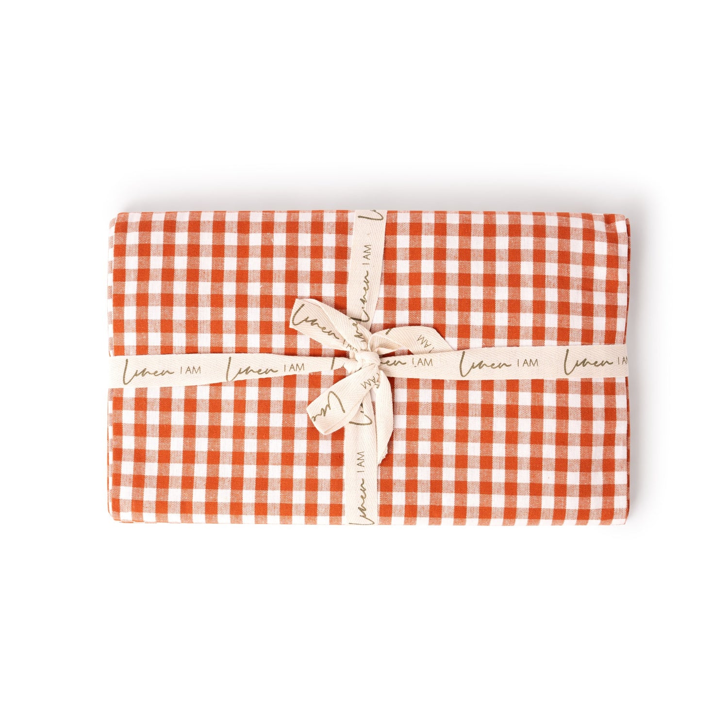 Gingham Christmas Table Cloths - Berry Red