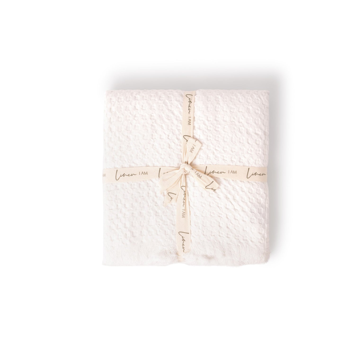 Charlotte Waffle Throw - White