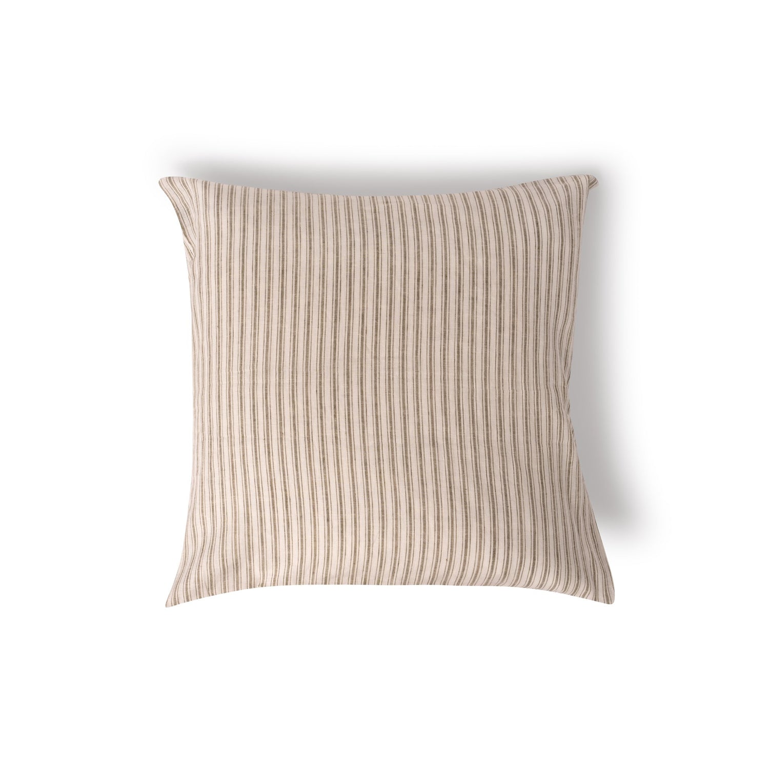 Darcy Striped Cushion - White/Olive