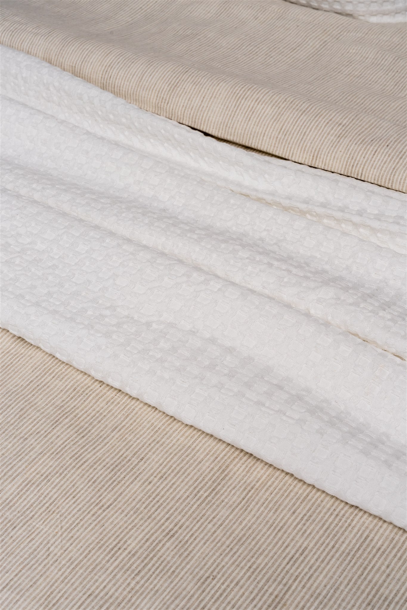 Olivia Natural Stripe Duvet Set