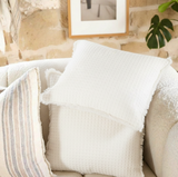 Charlotte Waffle Cushion White